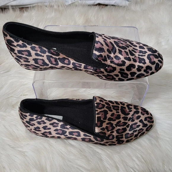 Caslon Scarlet Leopard Print Velveteen Indoor Outdoor Slippers Flats Driving 9.5 - Picture 10 of 10